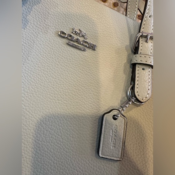 Coach CF333 Gray Leather Mollie Tote New Without Tag - Picture 4 of 7